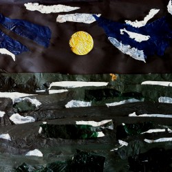 Sea Interlude - Night, silk and found material